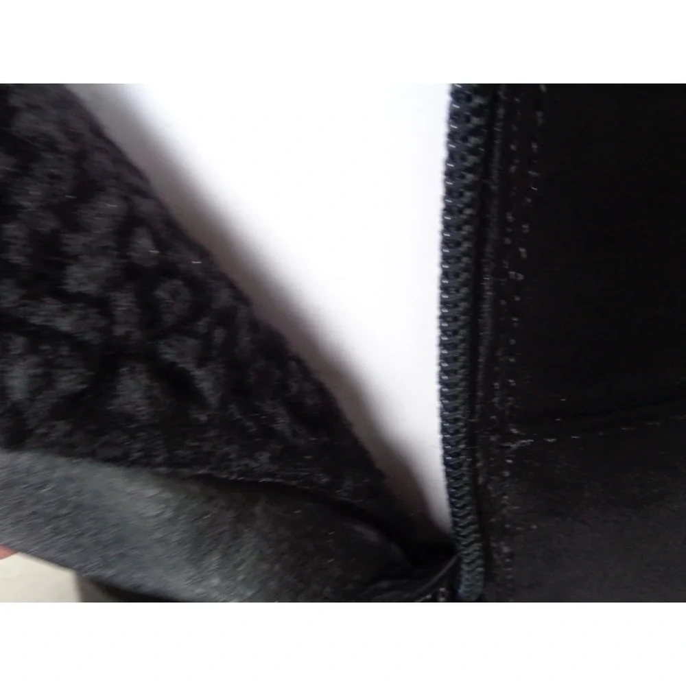 Universal Thread May‎ Suede Boots Size 6 Black Shearling Lining Memory Foam